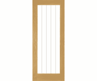 Ely Oak (1L Full) - Clear Glazed Internal Doors