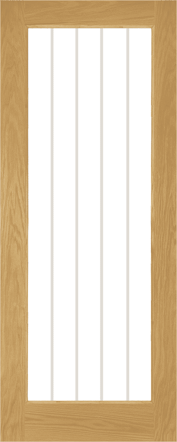 Ely Oak (1L Full) Prefinished - Clear Glazed Internal Doors