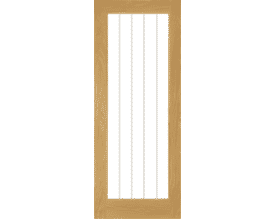 Ely Oak (1L Full) Prefinished - Clear Glazed Internal Doors