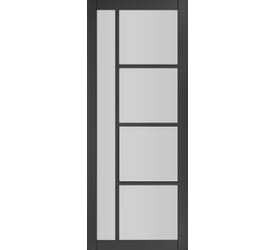 Brixton Black Prefinished - Clear Glass Internal Doors