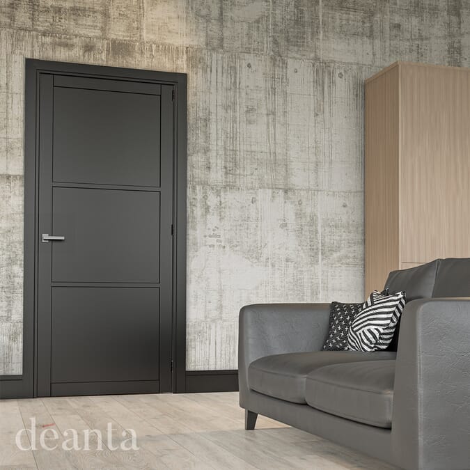 2040 x 726 x 40mm Camden Black Prefinished  Internal Door
