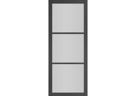 1981mm x 838mm x 35mm (33") Camden Black Prefinished - Clear Glass Internal Door