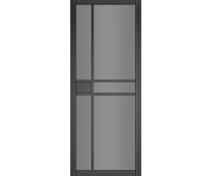 Dalston Black Prefinished - Smoked Glass Internal Doors