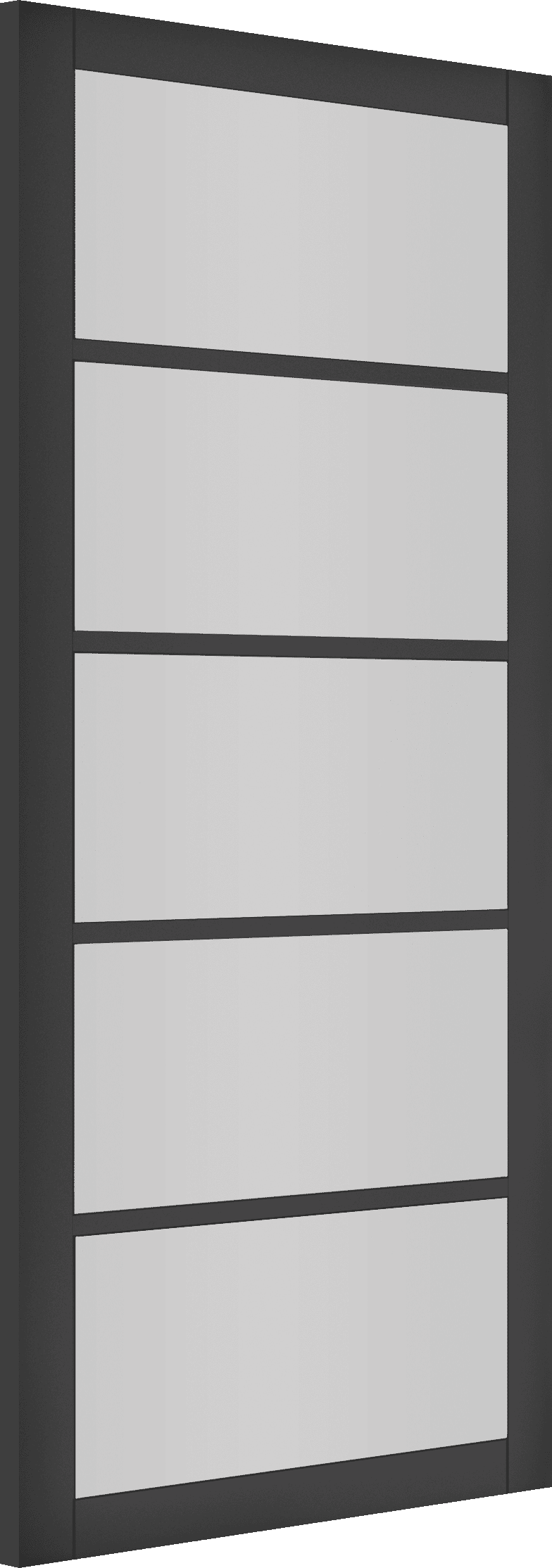 1981mm x 610mm x 35mm (24") Shoreditch Black Prefinished - Clear Glass Internal Door