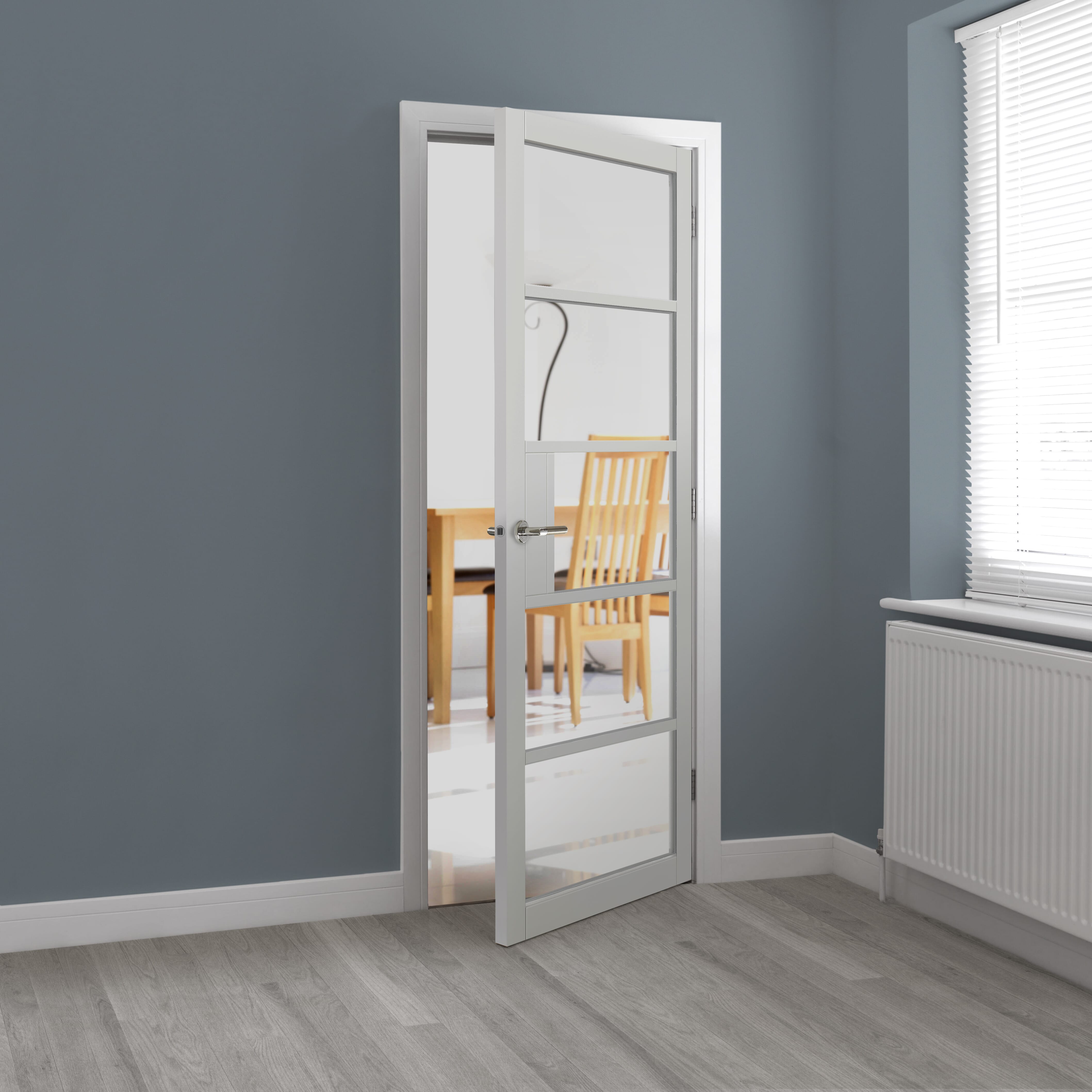 1981mm x 838mm x 35mm (33") Metro White Clear Glazed Door
