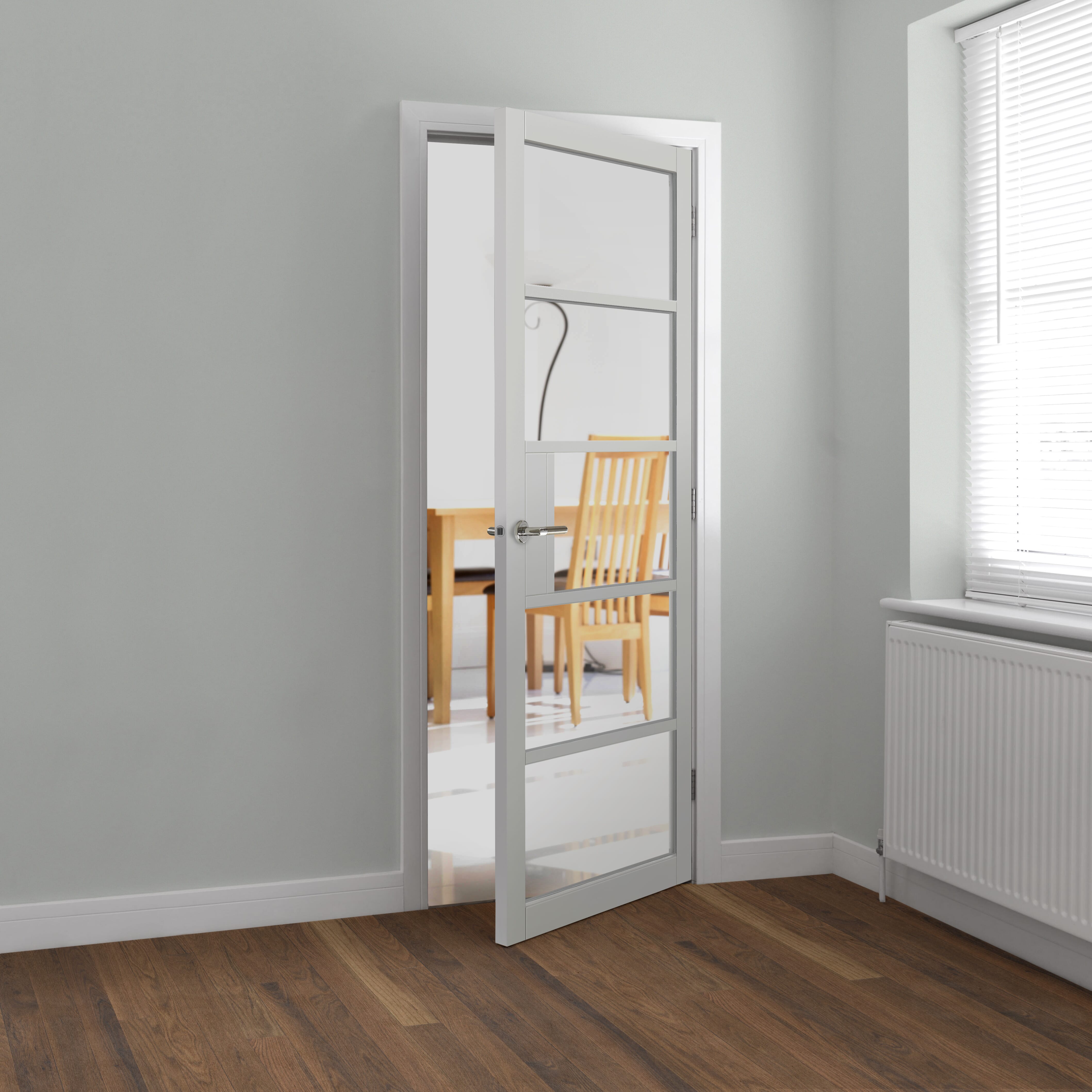 1981mm x 838mm x 35mm (33") Metro White Clear Glazed Door
