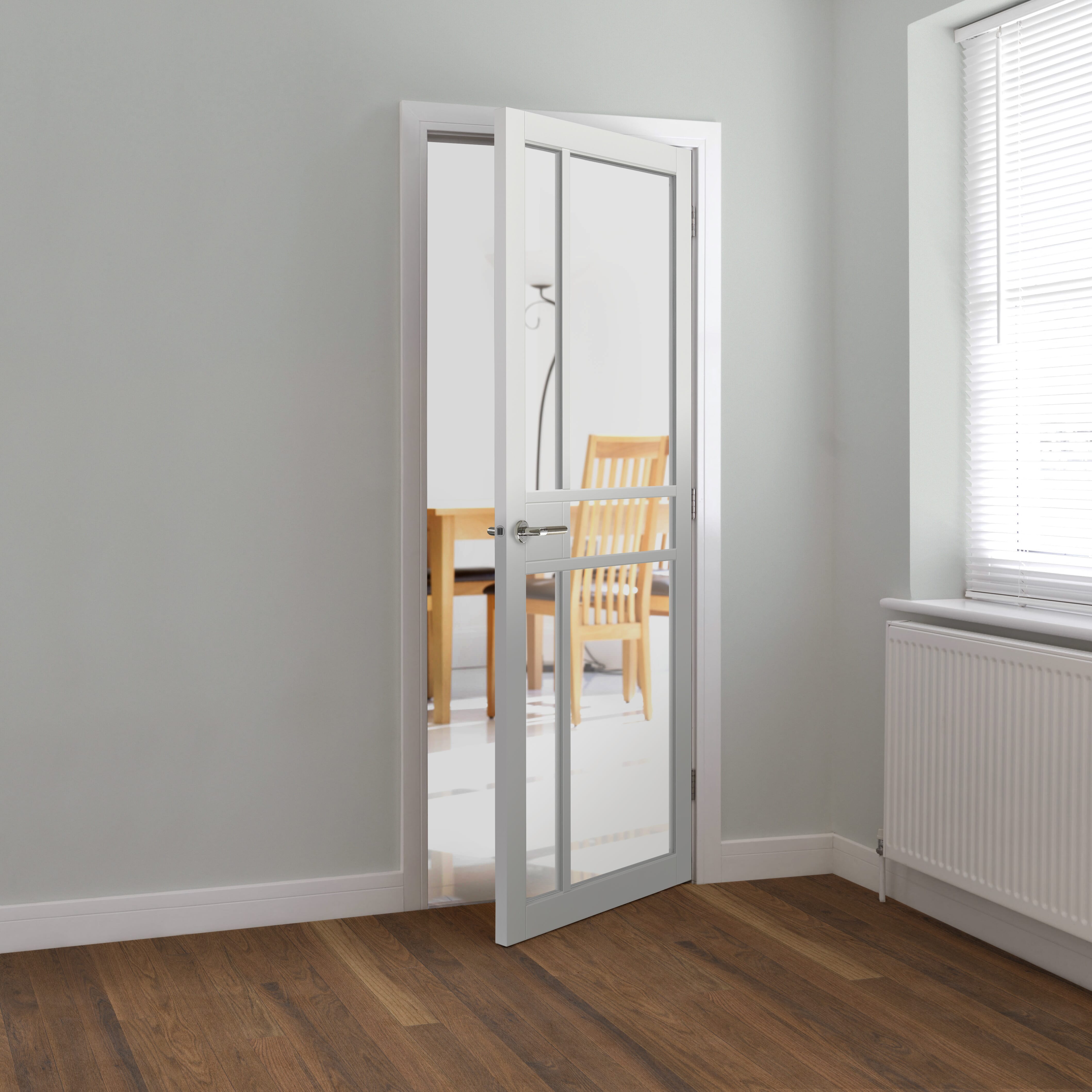 City White Clear Glazed Internal Doors