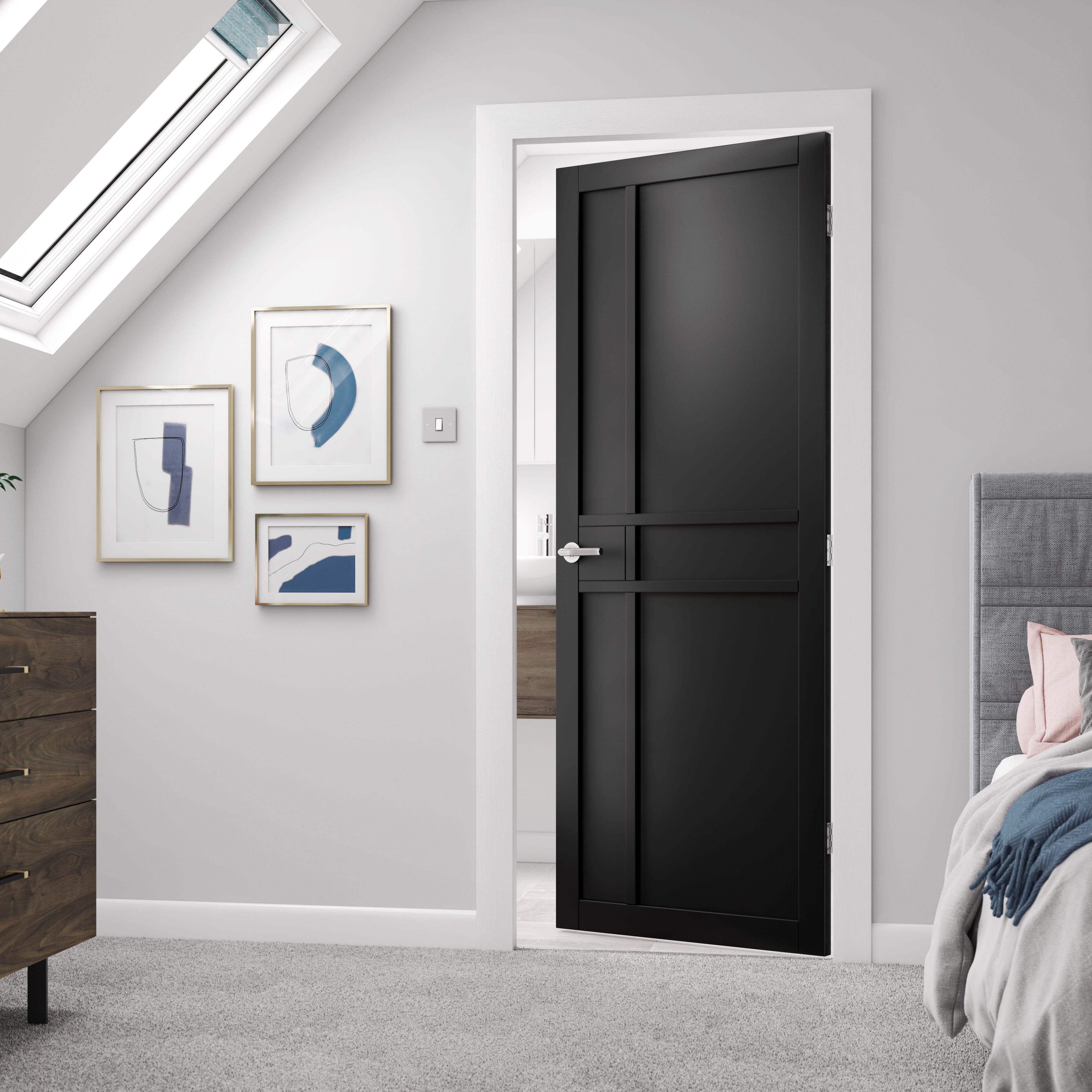 1981mm x 838mm x 35mm (33") City Black Door
