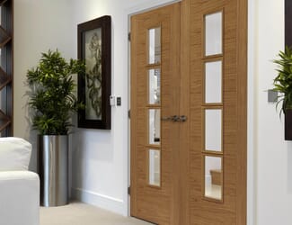 Oak Bela Glazed - Prefinished Internal Doors