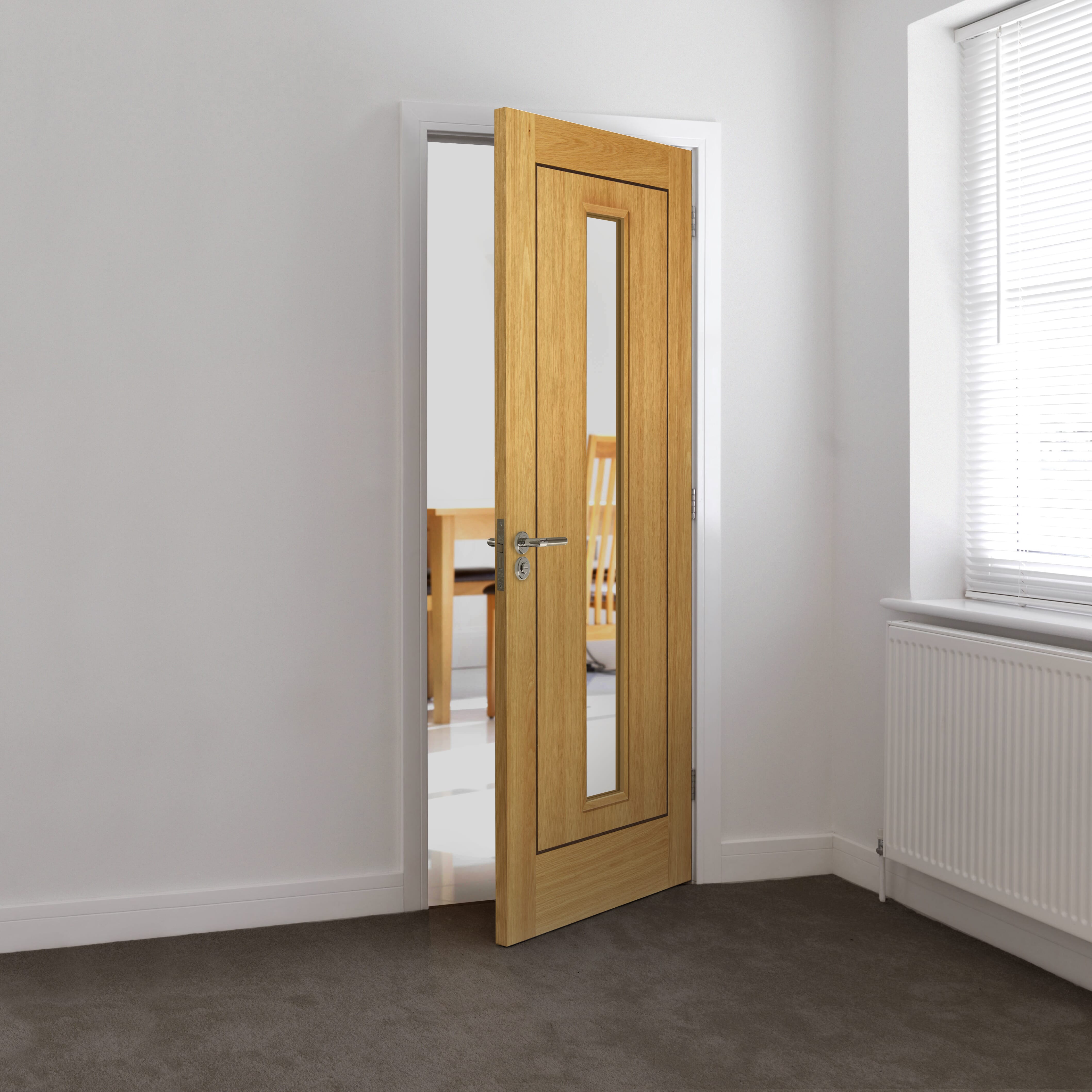 1981mm x 686mm x 35mm (27") Oak Spencer Glazed - Prefinished Door