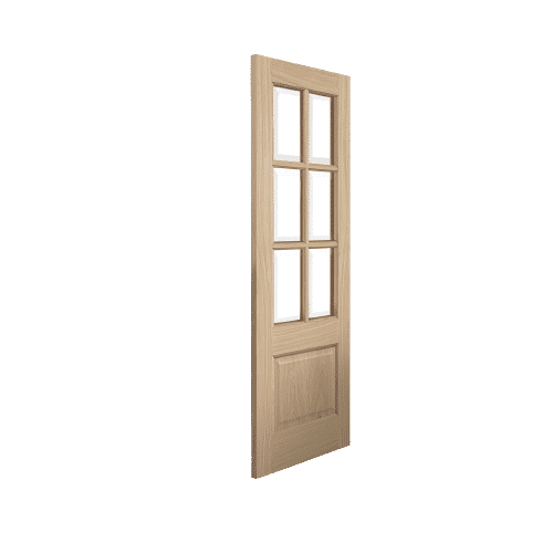 1981mm x 1524mm x 35mm (60") Oak Dove Pairs Glazed Door