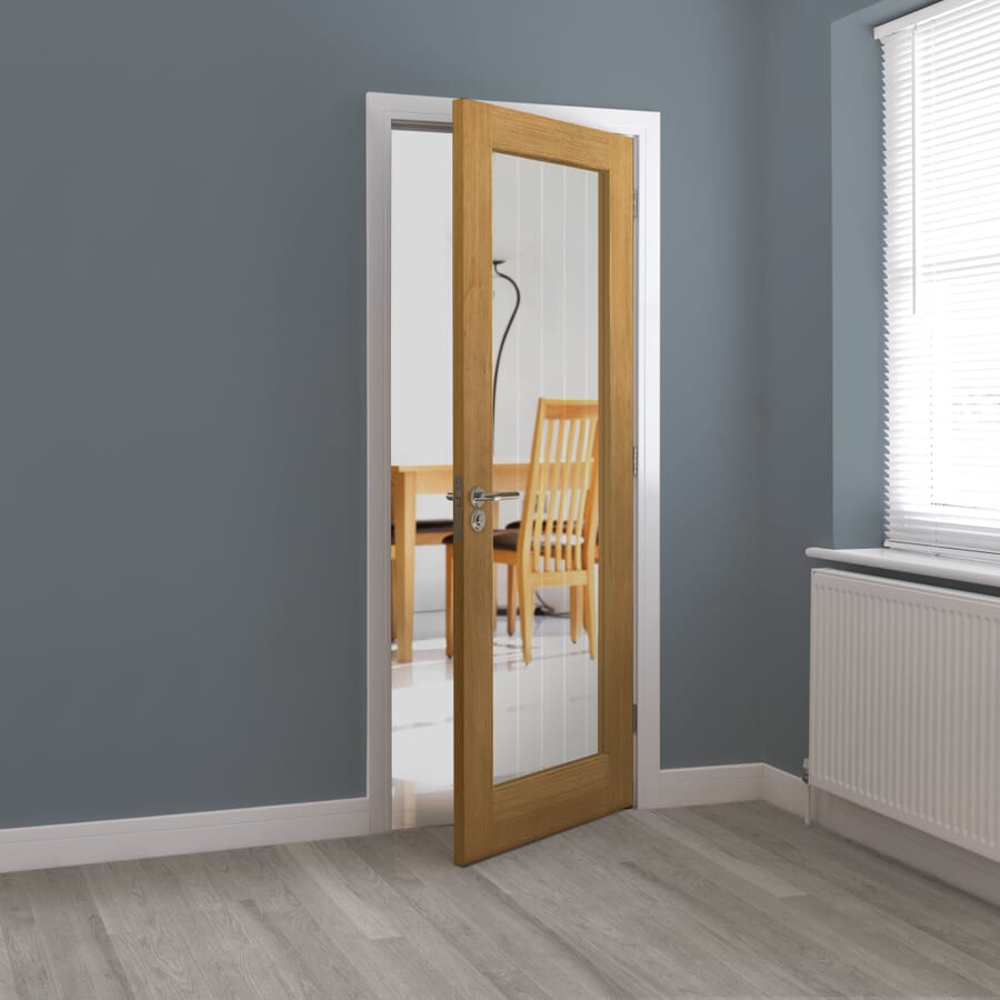 Oak Thames 1 Light Glazed Door