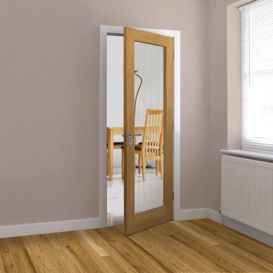 Oak Thames 1 Light Glazed Door