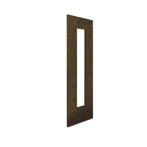 1981mm x 686mm x 35mm (27") Walnut Franquette Glazed - Prefinished Door