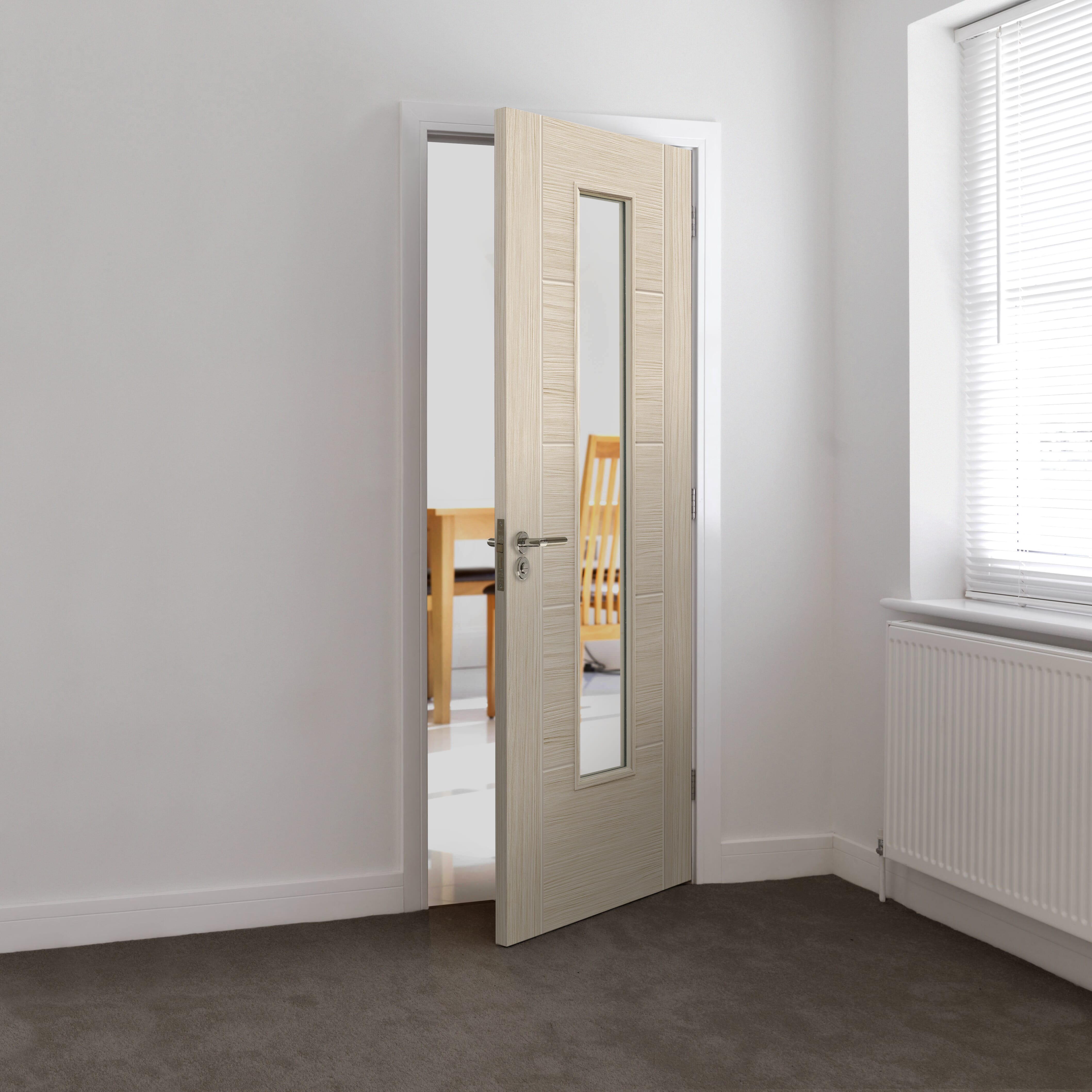 1981mm x 686mm x 35mm (27") Tigris Ivory Glazed Door