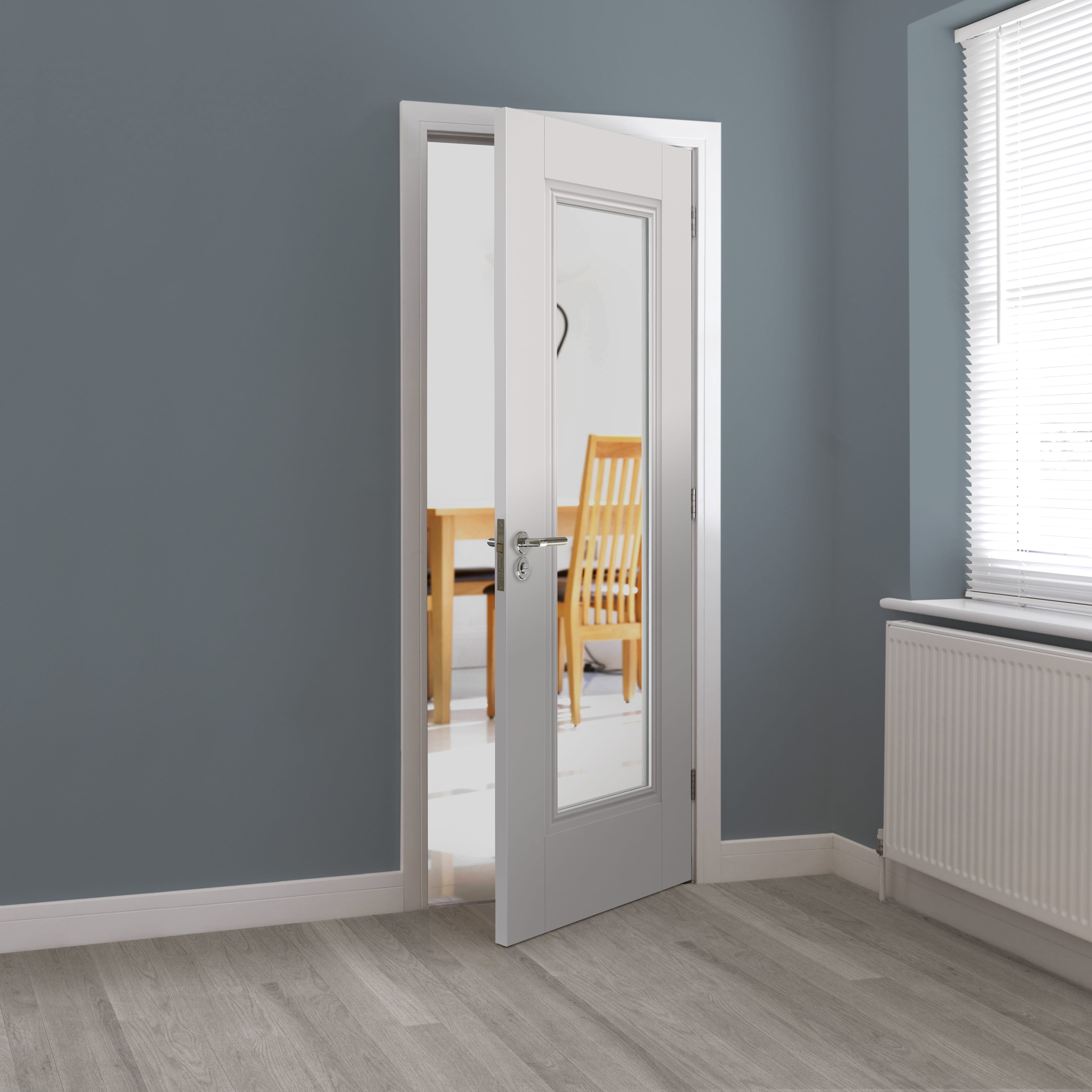 1981mm x 686mm x 35mm (27") Primed Belton Clear Glazed Door