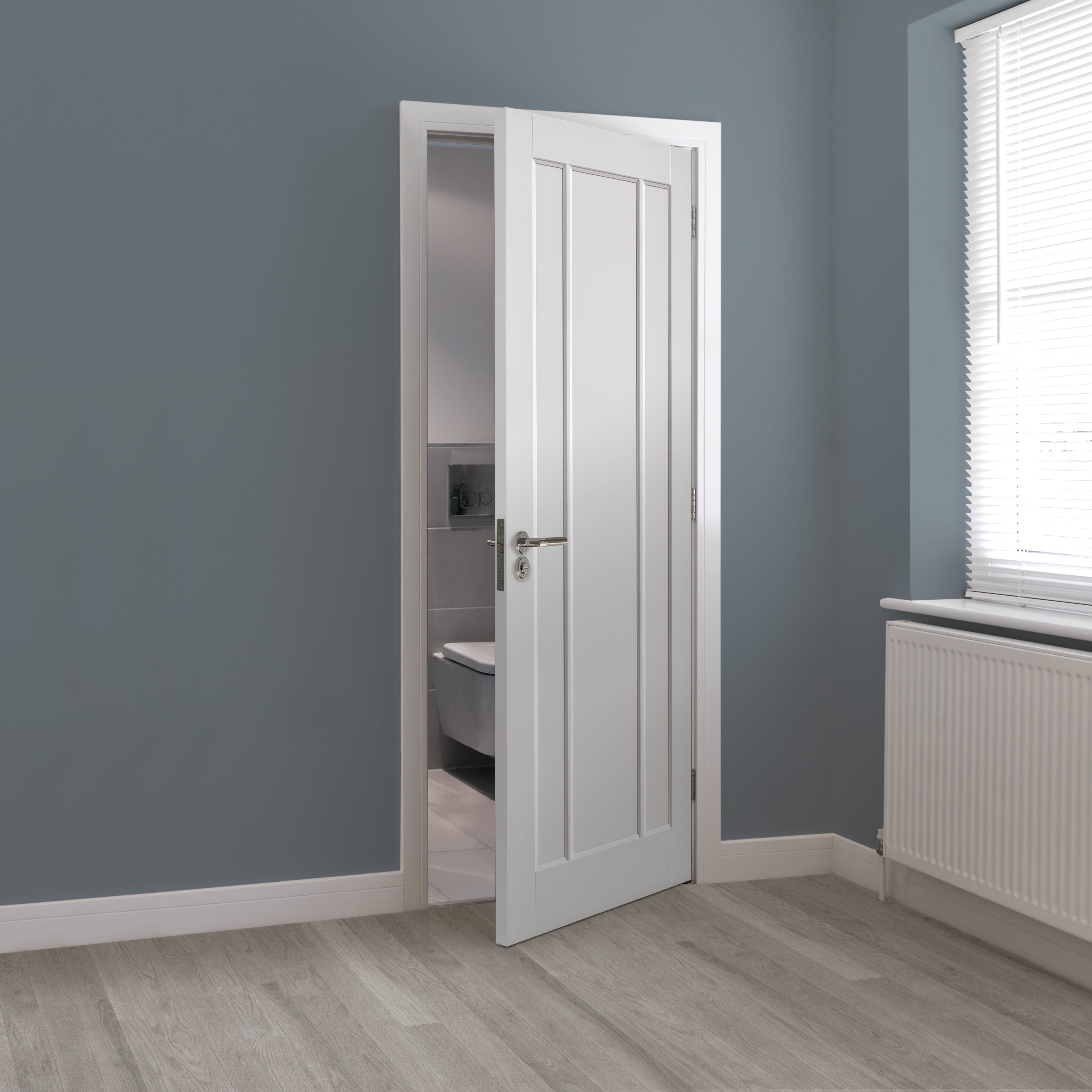 1981mm x 686mm x 44mm (27") FD30 White Jamaica Door