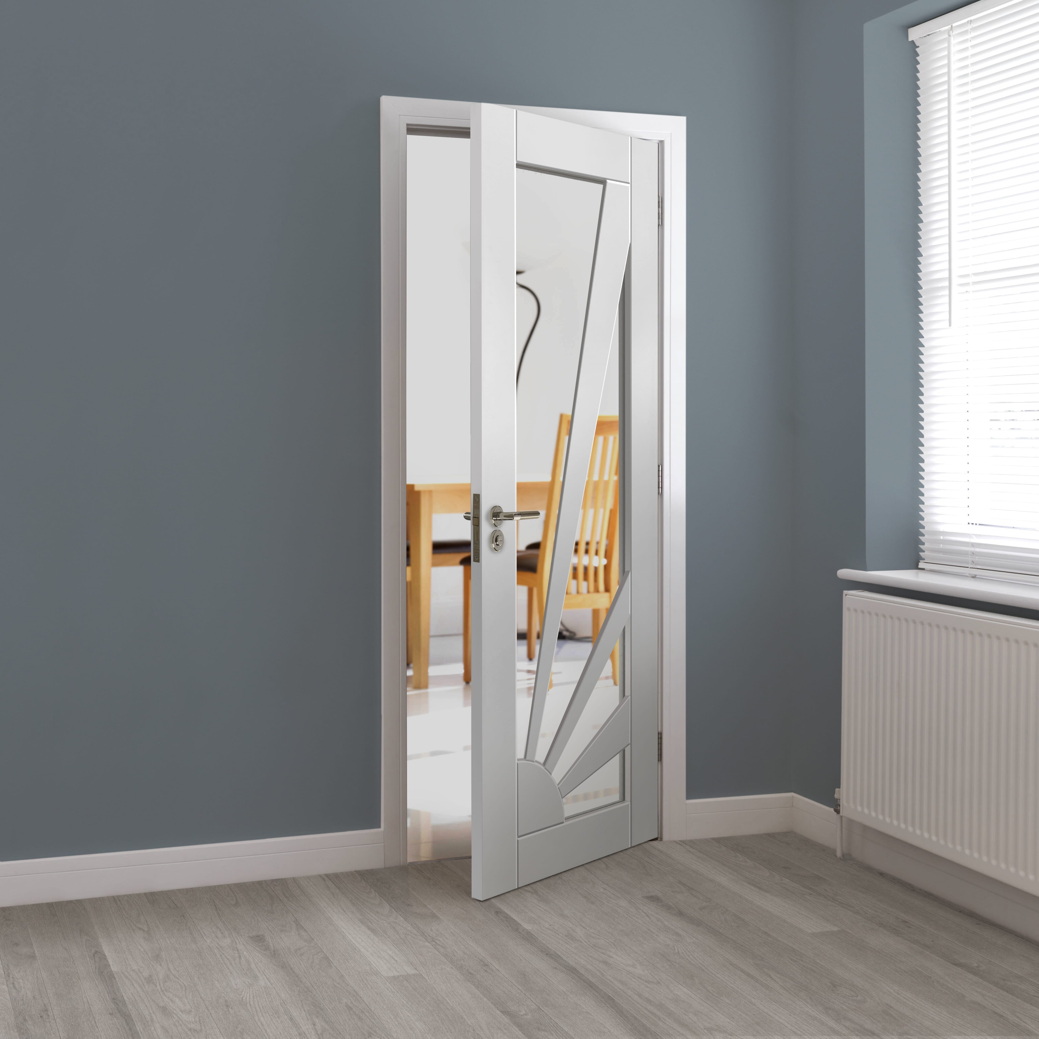 1981mm x 610mm x 35mm (24") White Aurora Clear Glazed Door