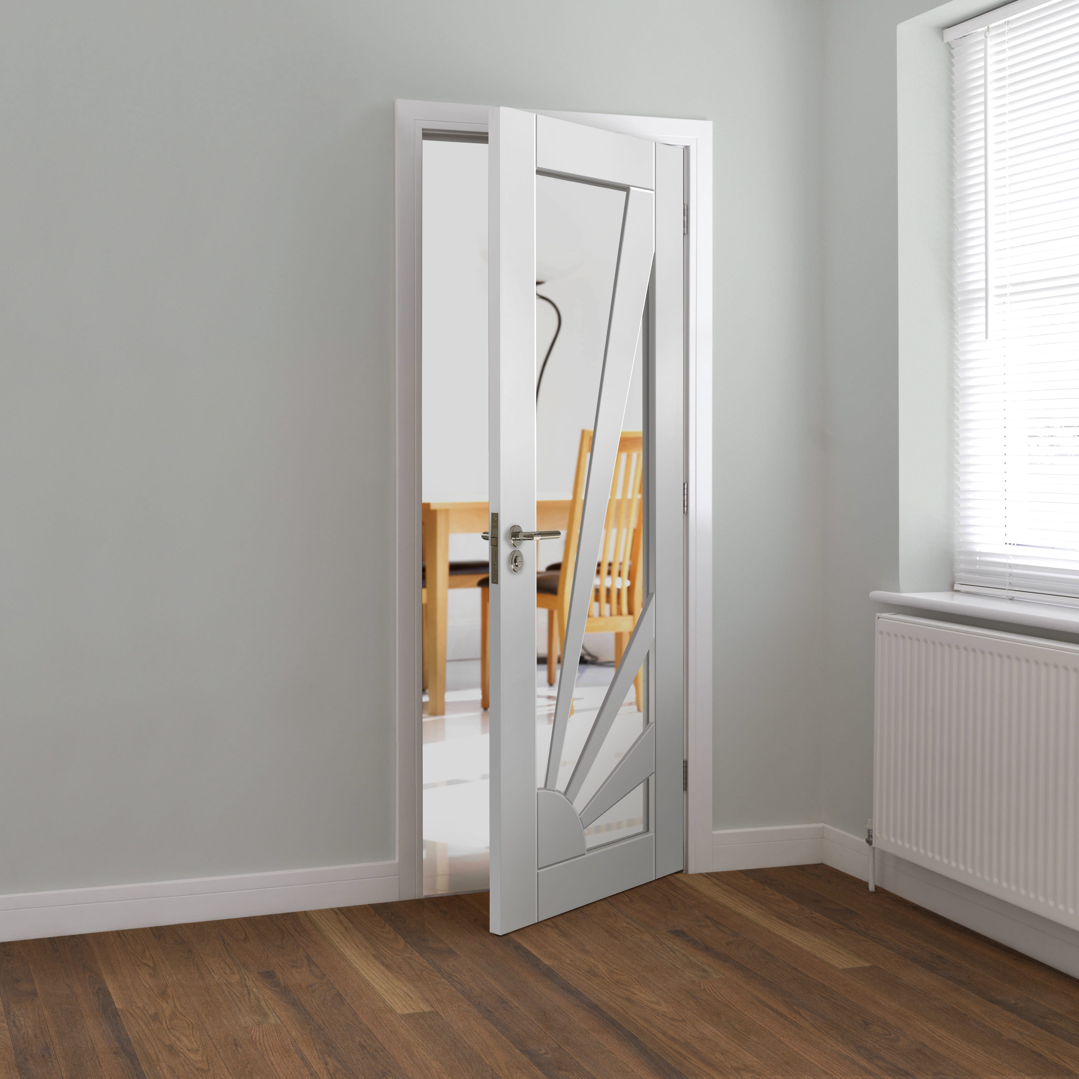 1981mm x 610mm x 35mm (24") White Aurora Clear Glazed Door