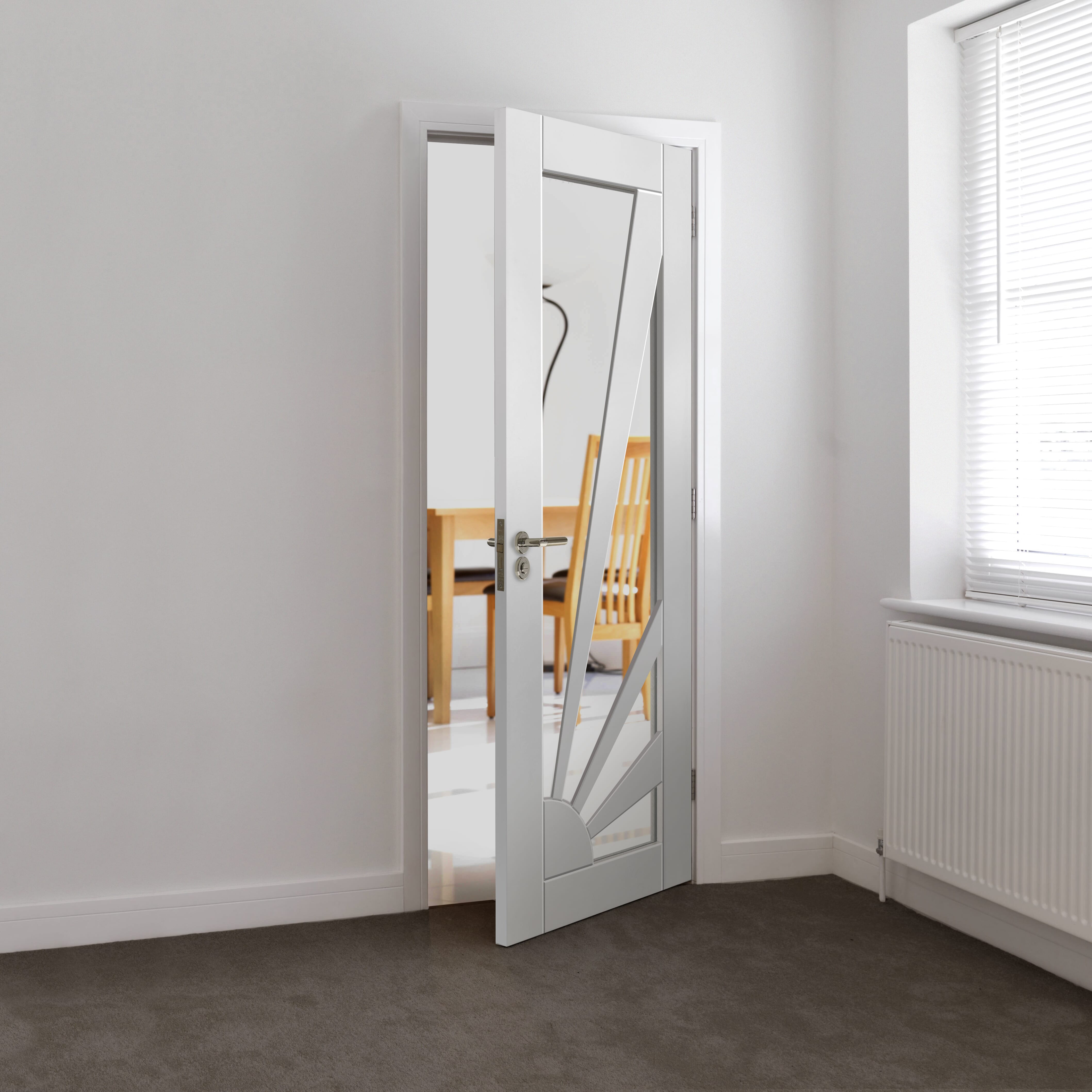 1981mm x 610mm x 35mm (24") White Aurora Clear Glazed Door