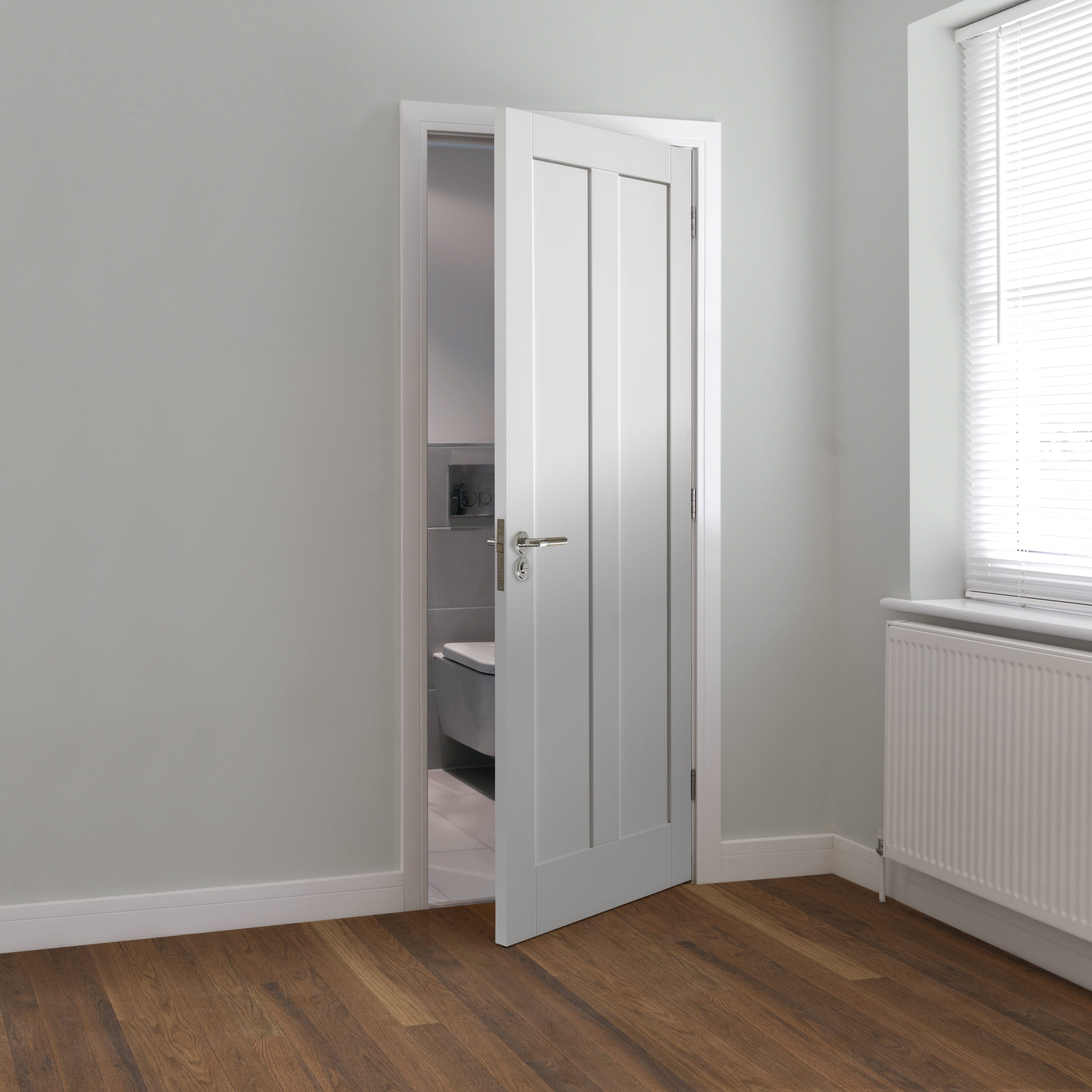 1981mm x 838mm x 35mm (33") White Barbados Door