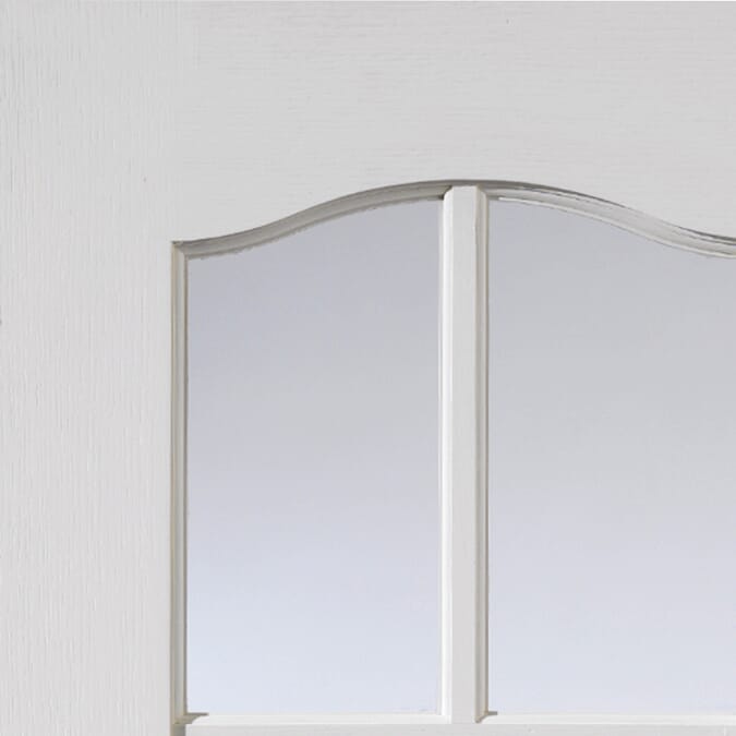 1981 x 1220 x 5mm (48") White Grained Classique 6 Light Pairs Internal Door