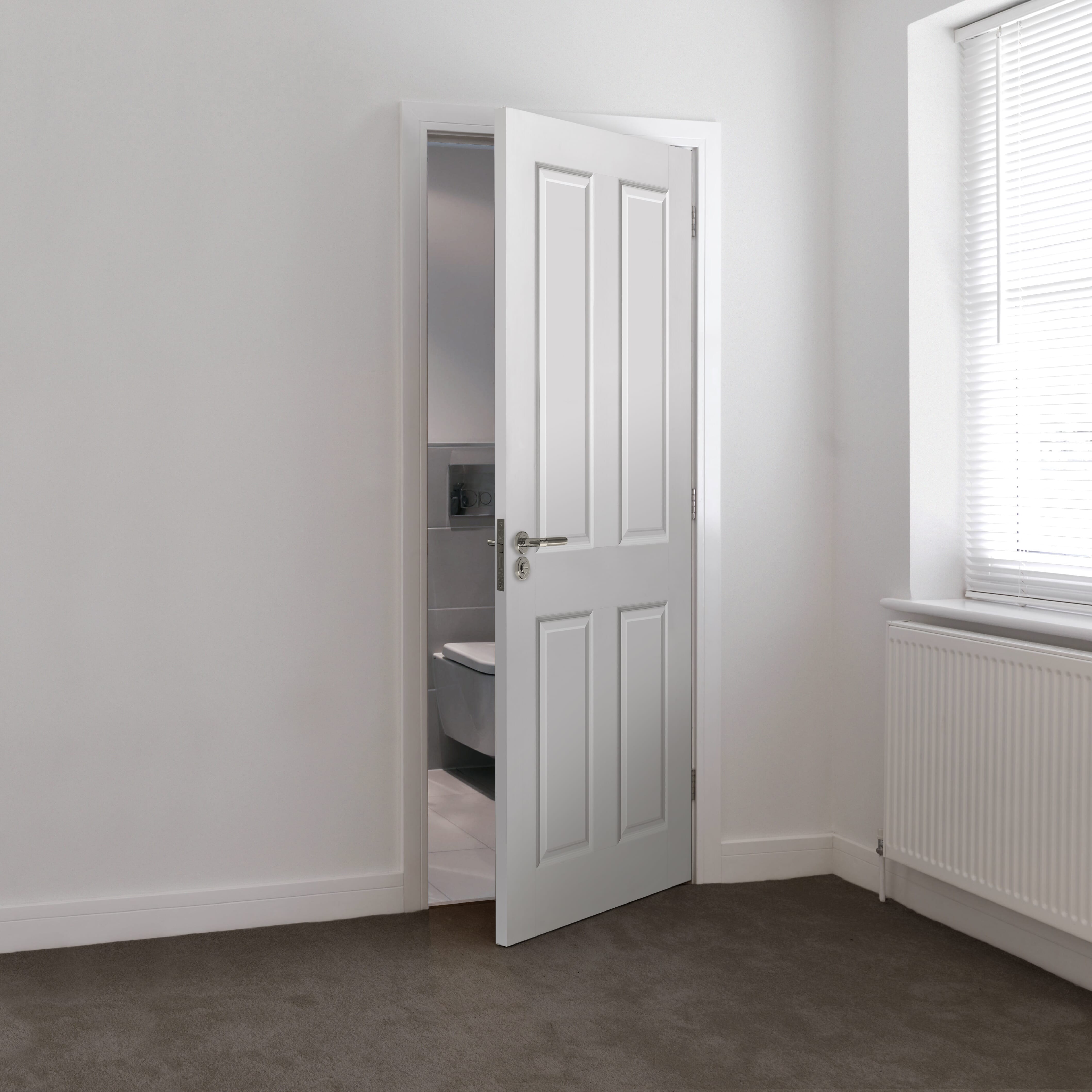 1981mm x 686mm x 44mm (27") FD30 White Smooth Canterbury Door