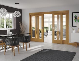 Pattern 10 Glazed Oak - Clear Internal Doors