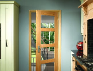 Oak Shaker 4 light - Prefinished Clear Internal Doors