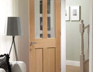 Malton Oak  - Prefinished Clear Bevelled Glass Internal Doors