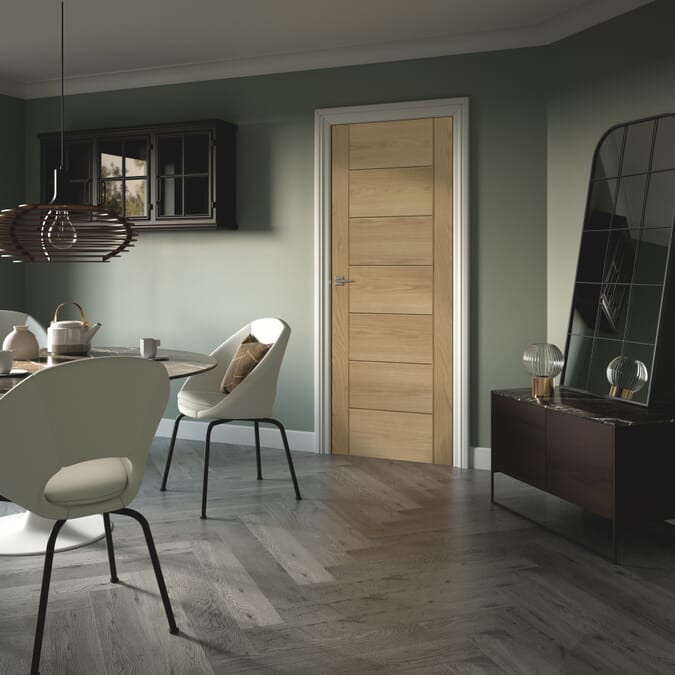 2040 x 826 x 40mm Palermo Oak - Prefinished  Internal Door