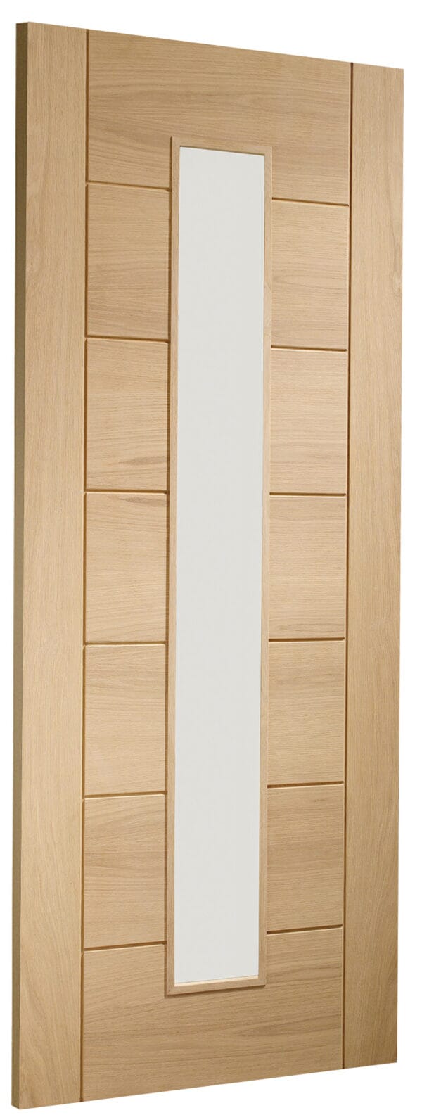 Palermo Oak Original 1 Light - Prefinished Clear Glass Internal Doors