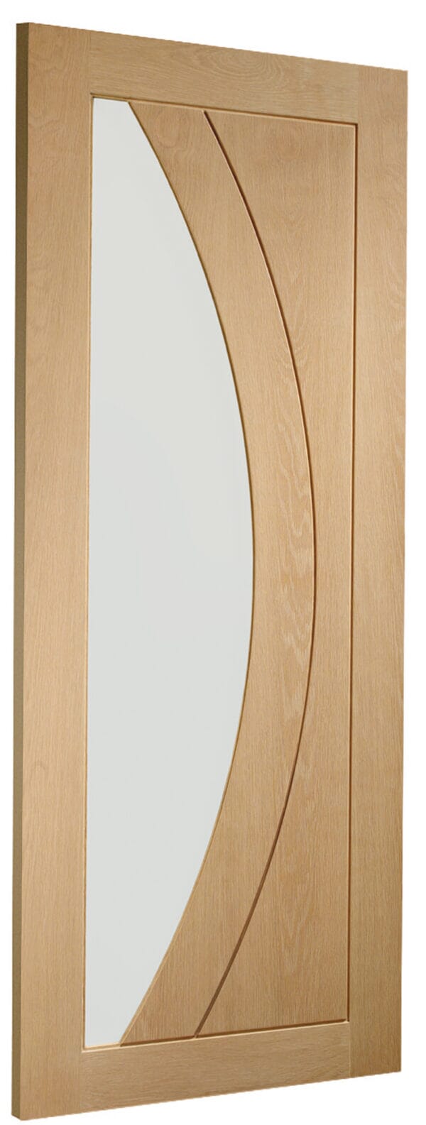 1981 x 610 x 35mm (24") Salerno Oak - Clear Glass Internal Door