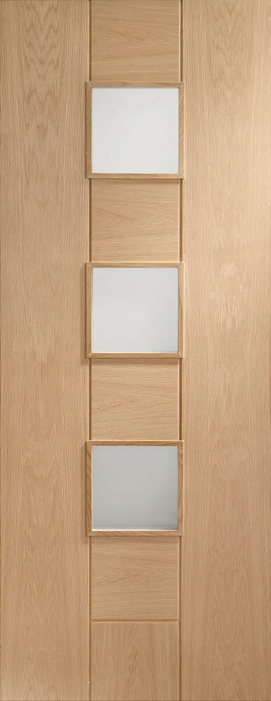 Messina Oak - Obscure Glass Internal Doors