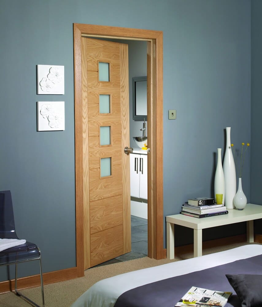 Palermo Oak - Obscure Glass Internal Doors