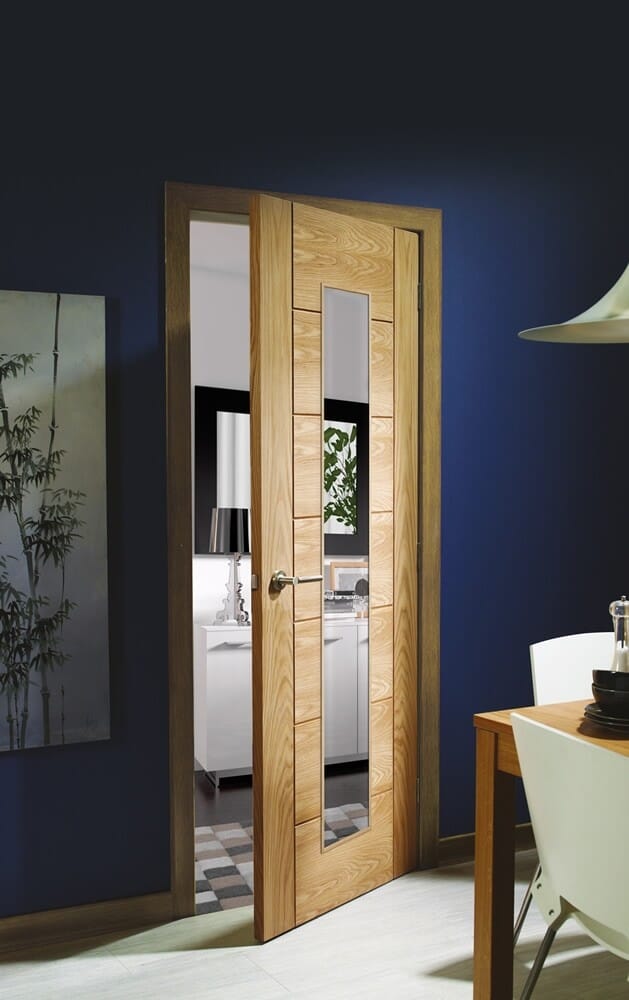 Palermo Oak Original 1 Light - Clear Glass Internal Doors