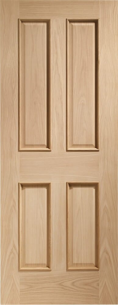 2040 x 726 x 40mm Victorian Oak 4 Panel - Raised Mouldings Internal ...