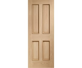 813x2032x44mm (32") Victorian Oak 4 Panel - Raised Mouldings Door