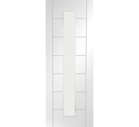 Palermo White 1 Light - Clear Glass Internal Doors