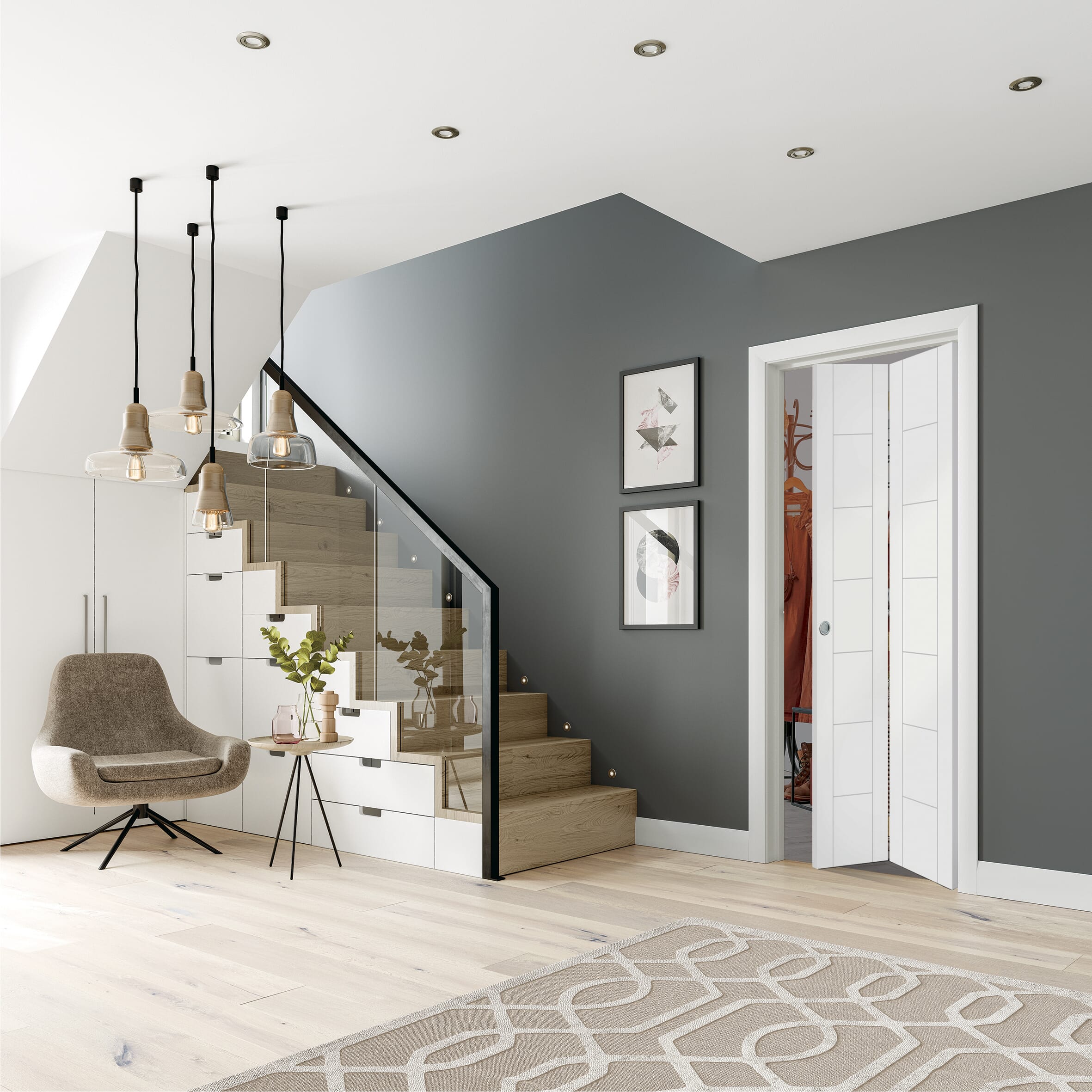 Palermo White Bi-Fold Internal Doors