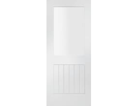 Suffolk White 1L - Clear Glass Internal Doors