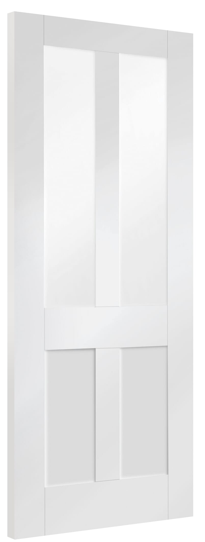 2040x826x40mm (80x33") Malton Shaker White Clear Glass Internal Door