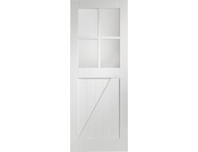 Cottage White 4L with Clear Glass Internal Doors