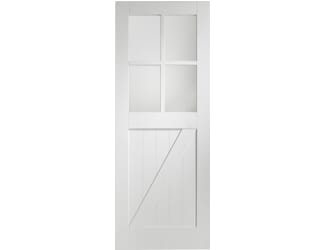 Cottage White 4L with Clear Glass Internal Doors