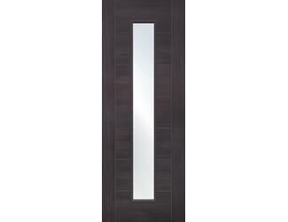 Palermo Umber Grey Laminate - Clear Glass Internal Doors