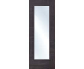Ravenna Umber Grey Laminate - Clear Glass Internal Doors