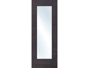 Ravenna Umber Grey Laminate - Clear Glass Internal Doors