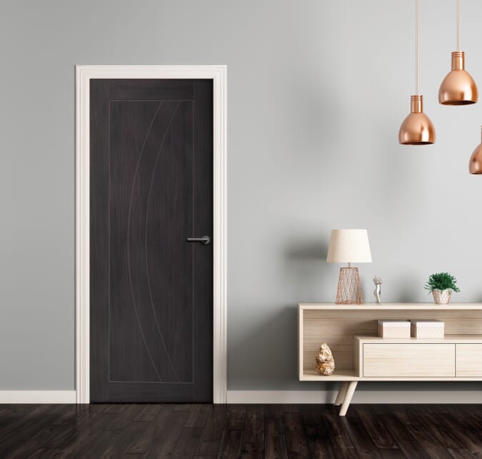 2040 x 726 x 40mm Salerno Umber Grey Laminate  Internal Door
