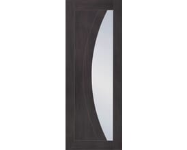 Salerno Umber Grey Laminate - Clear Glass Internal Doors