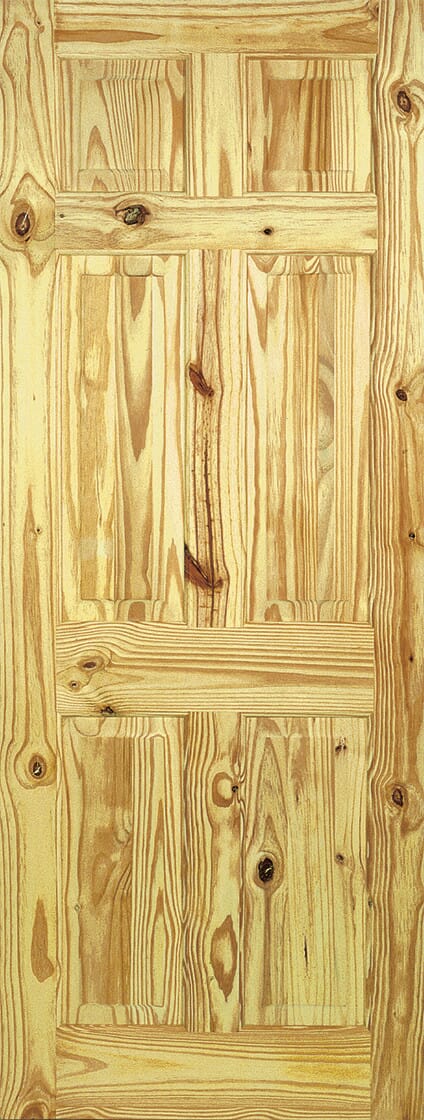 6 Panel Knotty Pine Internal Doors